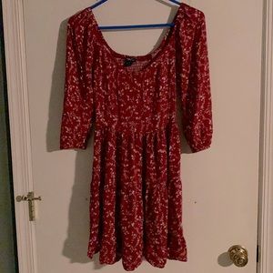 Red and Floral dress